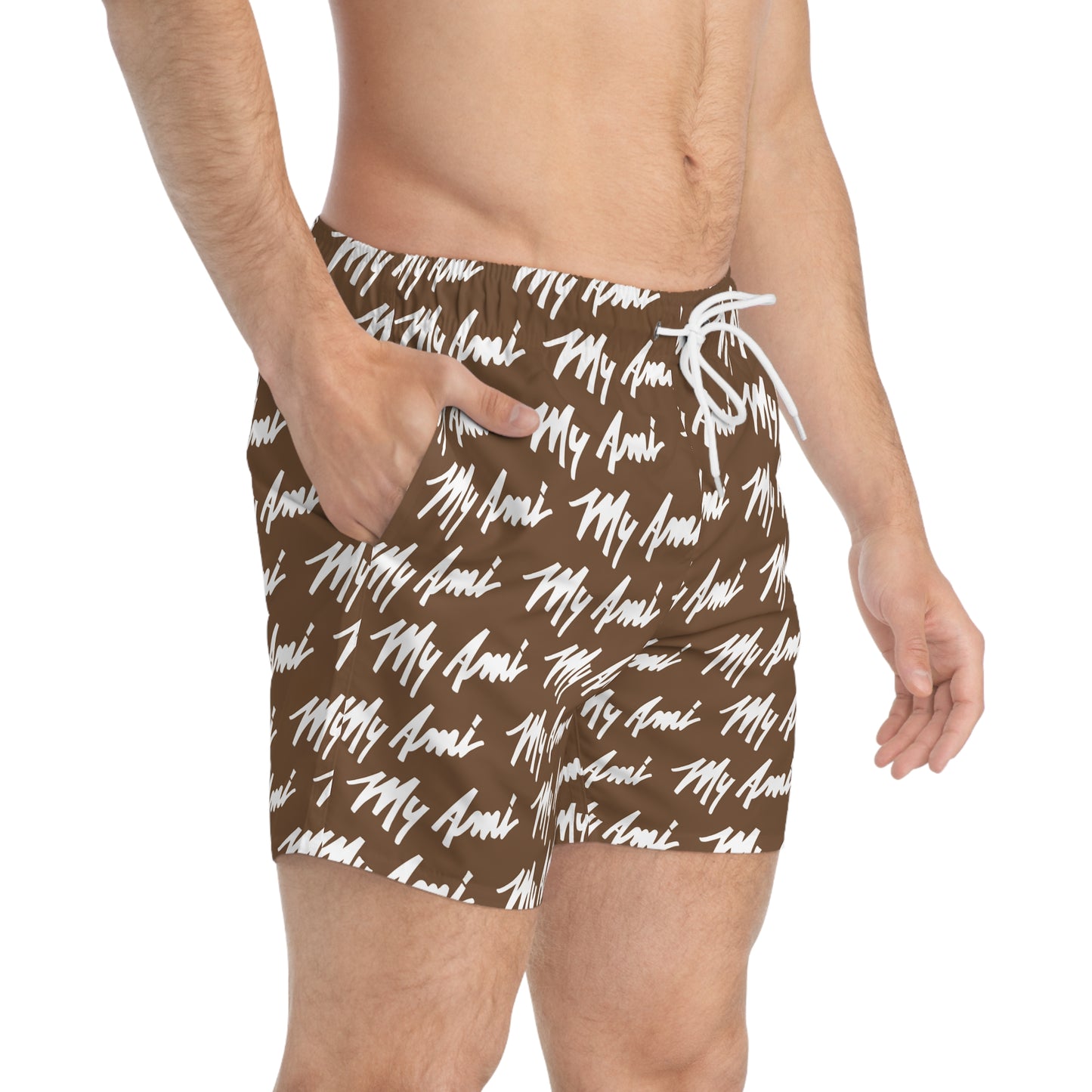 My Ami Brown Swim Trunks