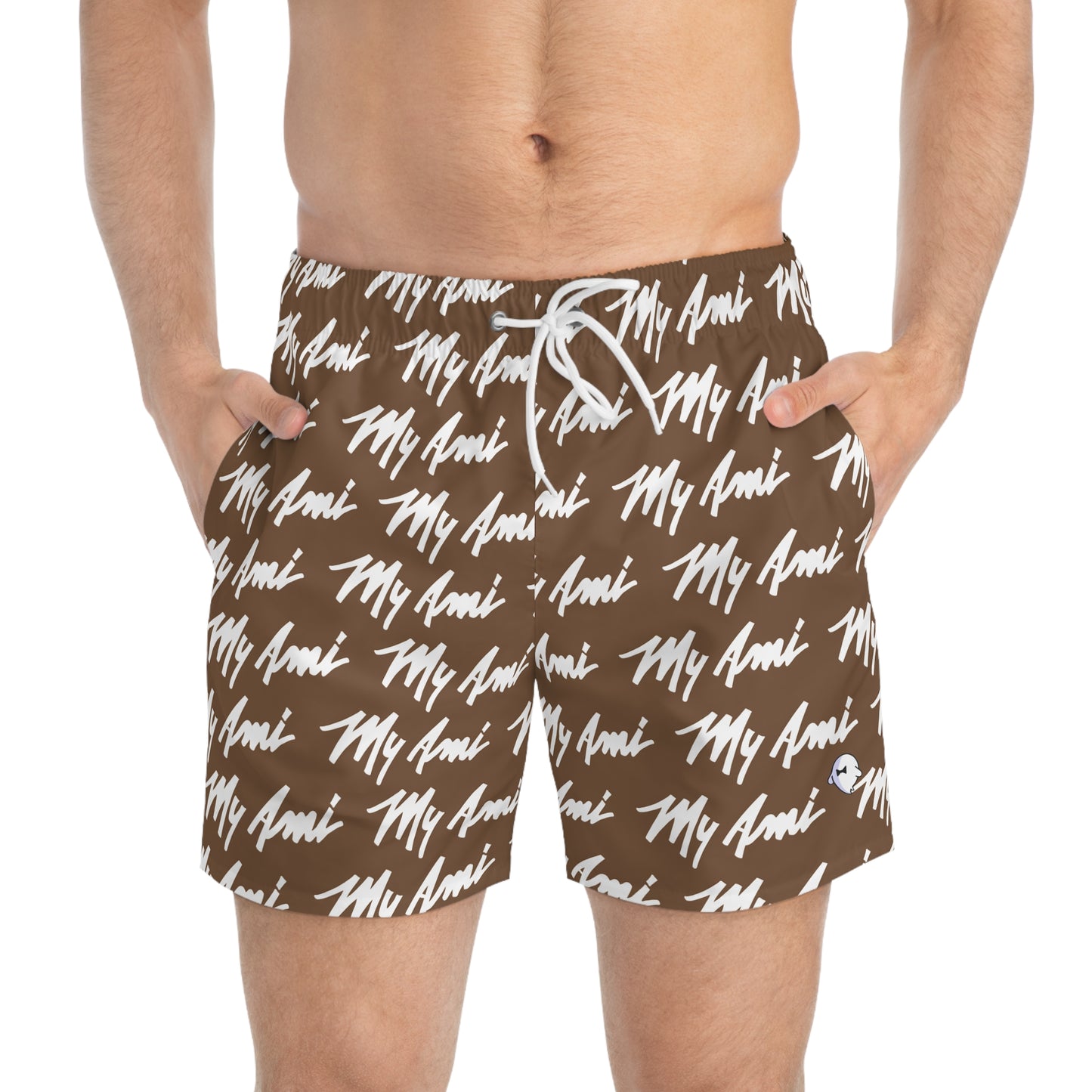My Ami Brown Swim Trunks