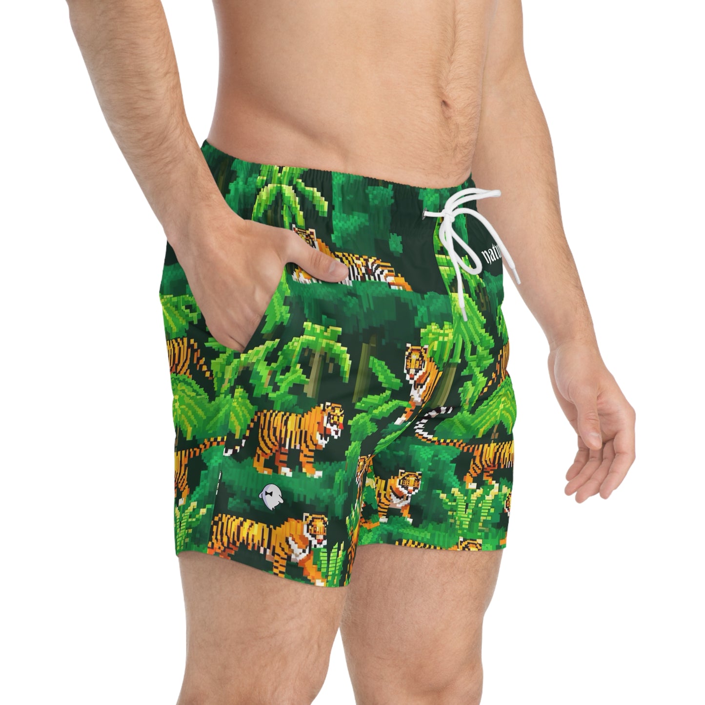 Griine Tiger Forest Swim Trunks