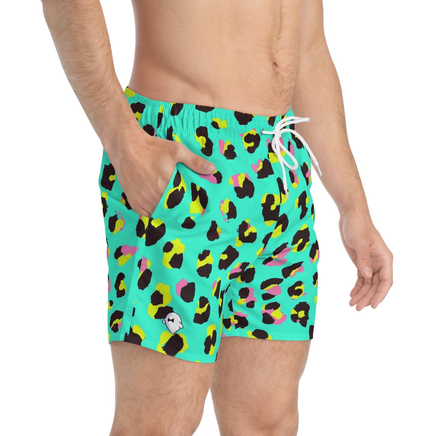 Green Cheetah Swim Trunks