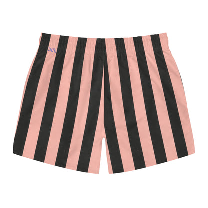 Striped 1930s Pink & Black Swimsuit