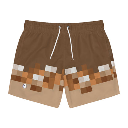 Brown Pixel Swimsuit