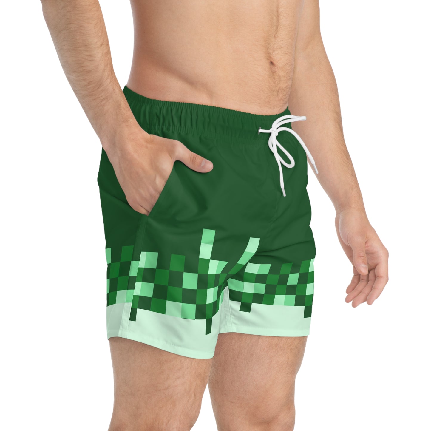 Griine Pixel Swim Trunks