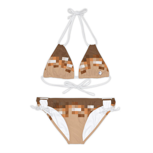 Brown Pixel Bikini