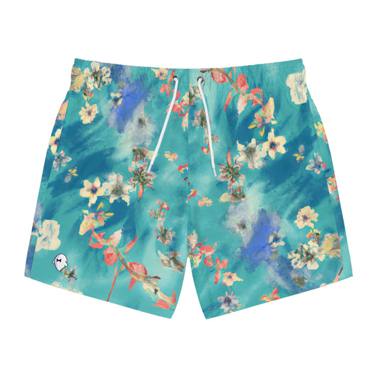Ocean Flowers Swim Trunks