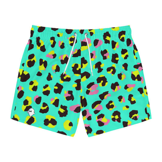 Green Cheetah Swim Trunks