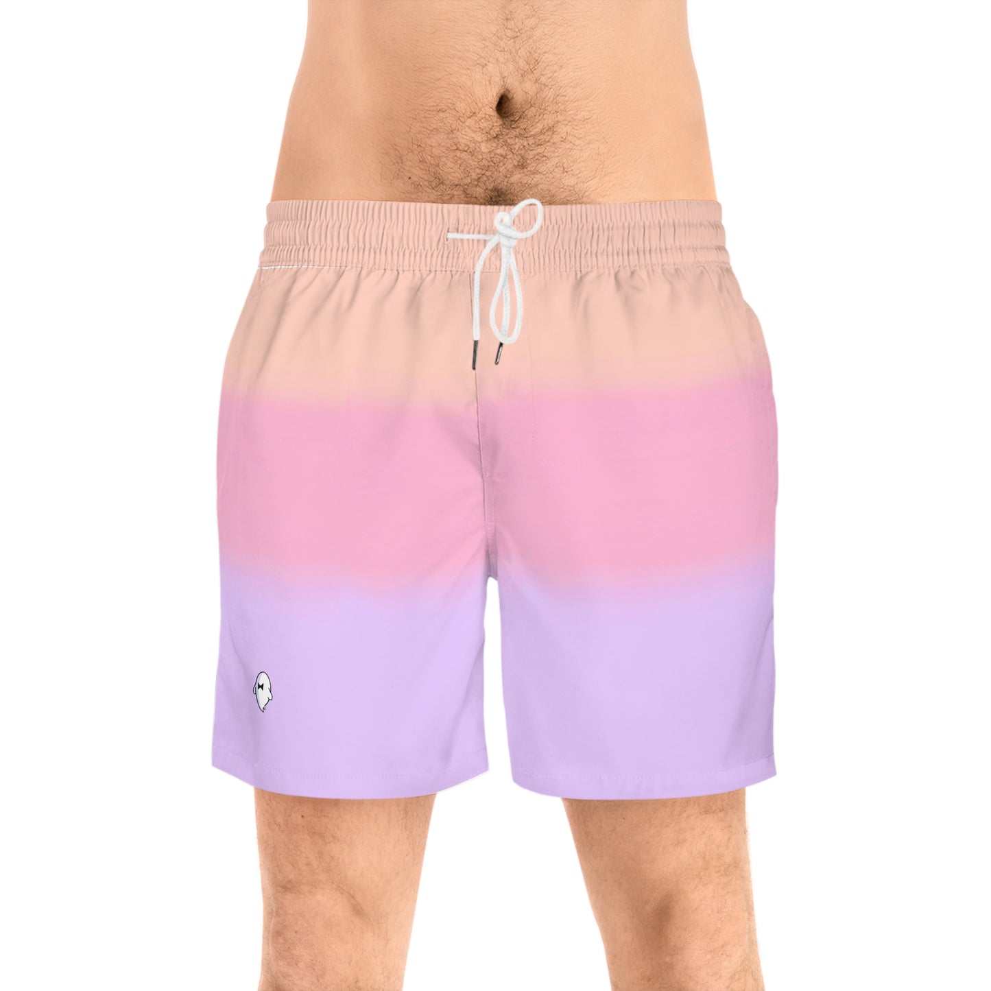 Neutral Color Gradient Swim Trunks
